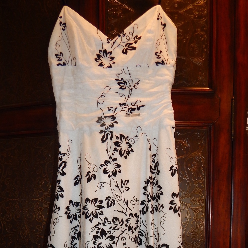Black & White Suede Cocktail Dress
